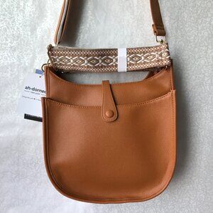 Ahdorned messenger  Crossbody bag guitar 2 straps included, vegan leather